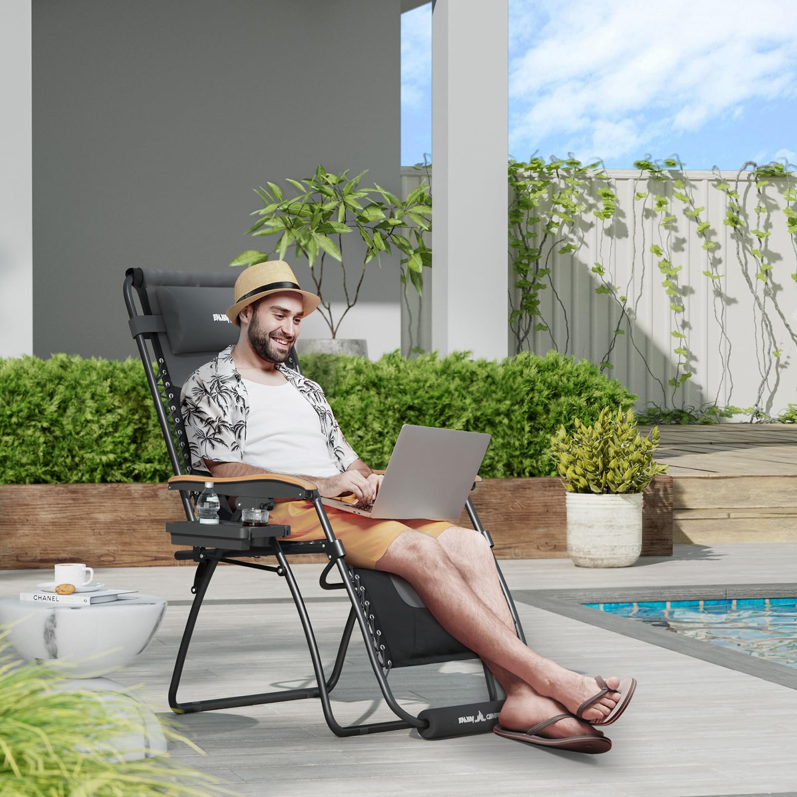 UDPATIO Oversized Zero Gravity Chair Patio Lounger for Ultimate Outdoor